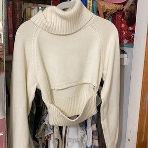 NBD crop cut out sweater